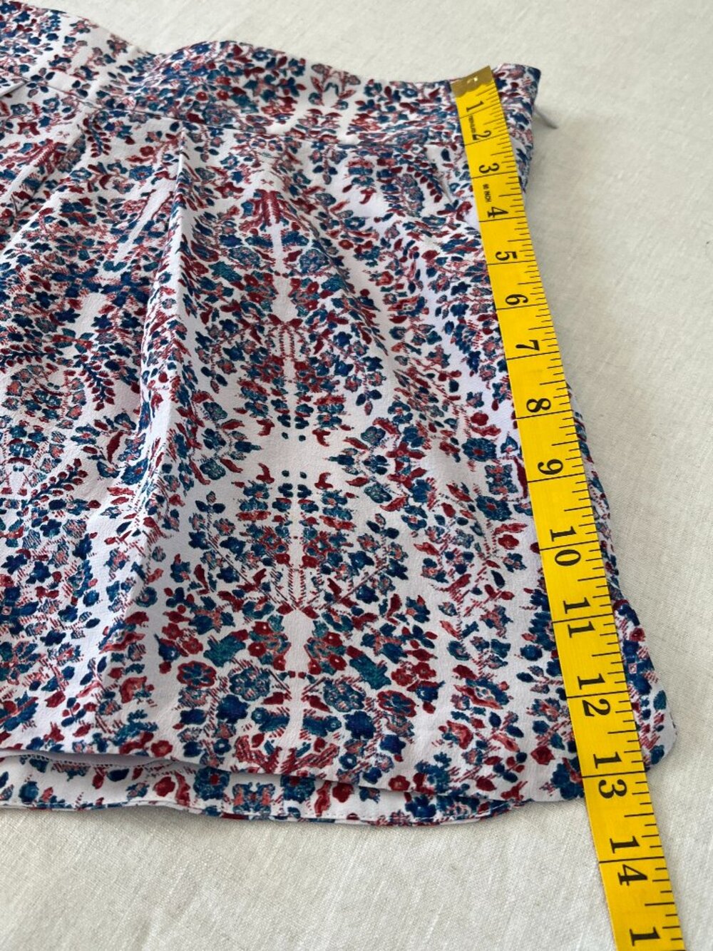 Rebecca Taylor Silk Floral Paisley Print Pleated Shorts with Pockets Size 6 - Picture 13 of 15